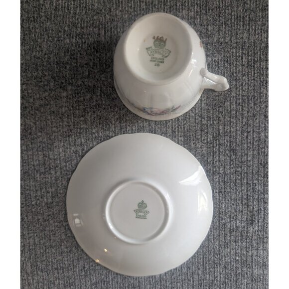 Vintage Aynsley #2601 Yellow/White Rose Cup and Saucer Set, NM/EUC - Picture 5 of 5